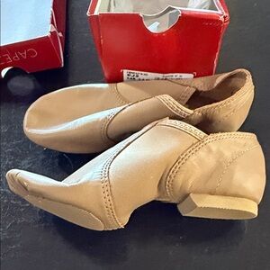 Capezio Kids Tan Slip-On Loafers